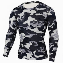 Load image into Gallery viewer, 2 Piece Tracksuit Men Compression MMA Long sleeve t shirt Rashgard kit Camouflage  Sweatshirt+leggings Fitness Thermal underwear