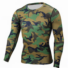 Load image into Gallery viewer, 2 Piece Tracksuit Men Compression MMA Long sleeve t shirt Rashgard kit Camouflage  Sweatshirt+leggings Fitness Thermal underwear